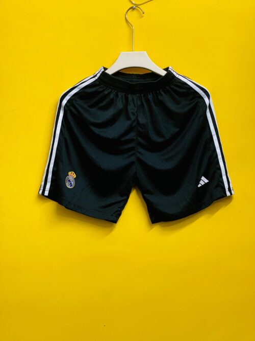REAL MADRID BLACK & WHITE STRIP SHORTS