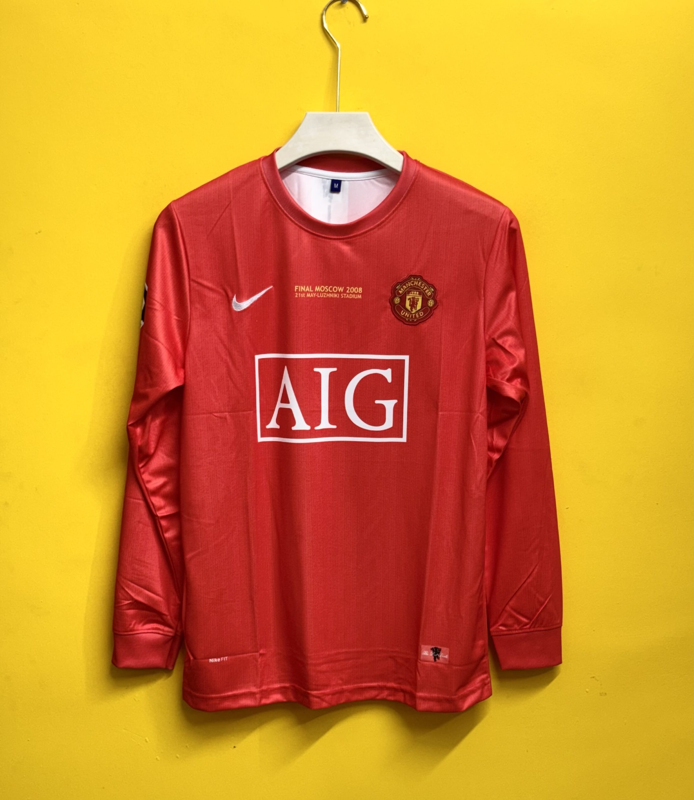 MANCHESTER UNITED RETRO 2008 AIG RONALDO FULL SLEEV
