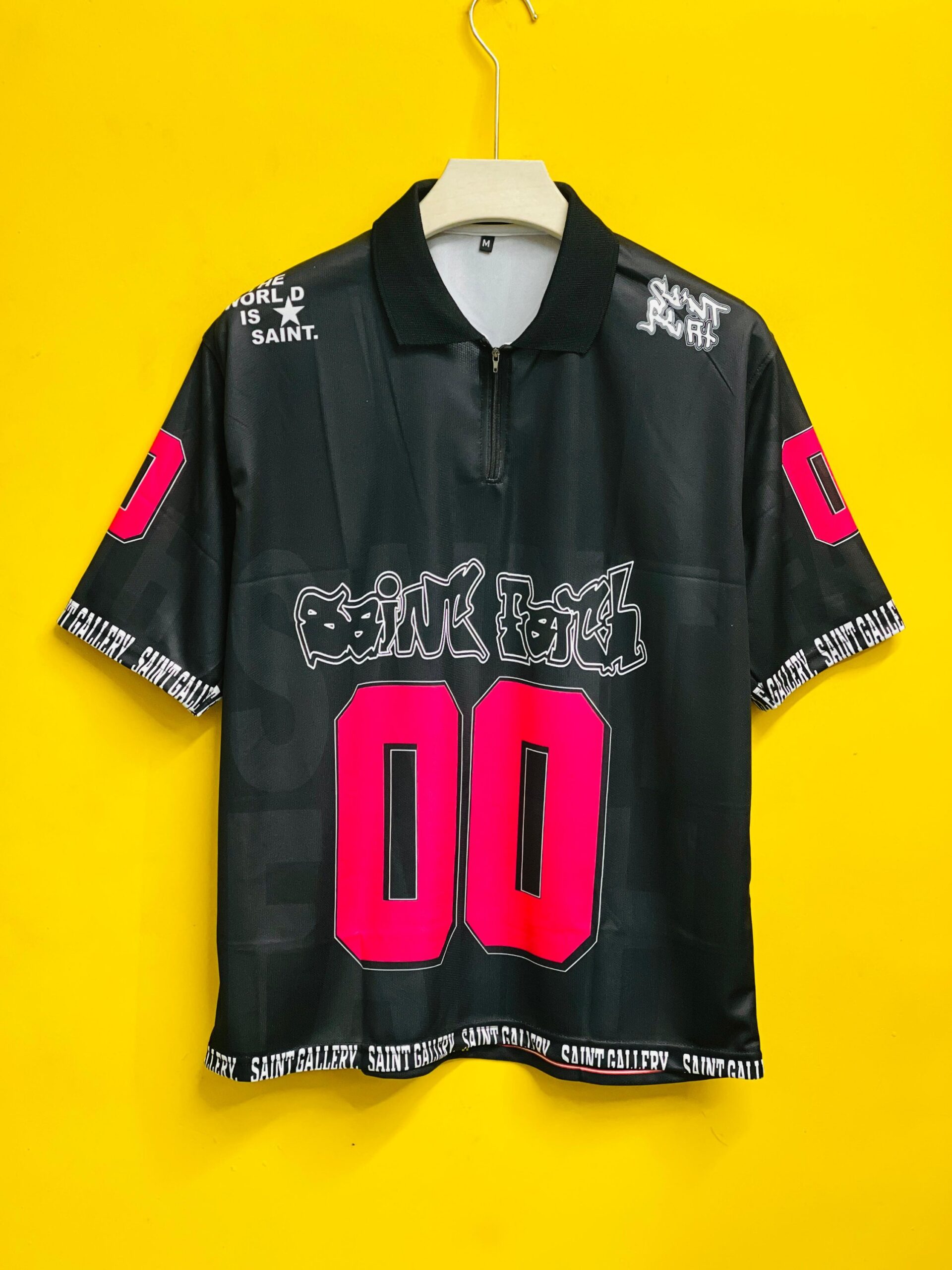 BLACK SAINT GALLERY POLO  SHIRT FIVE SLEEVE ZIP TYPE