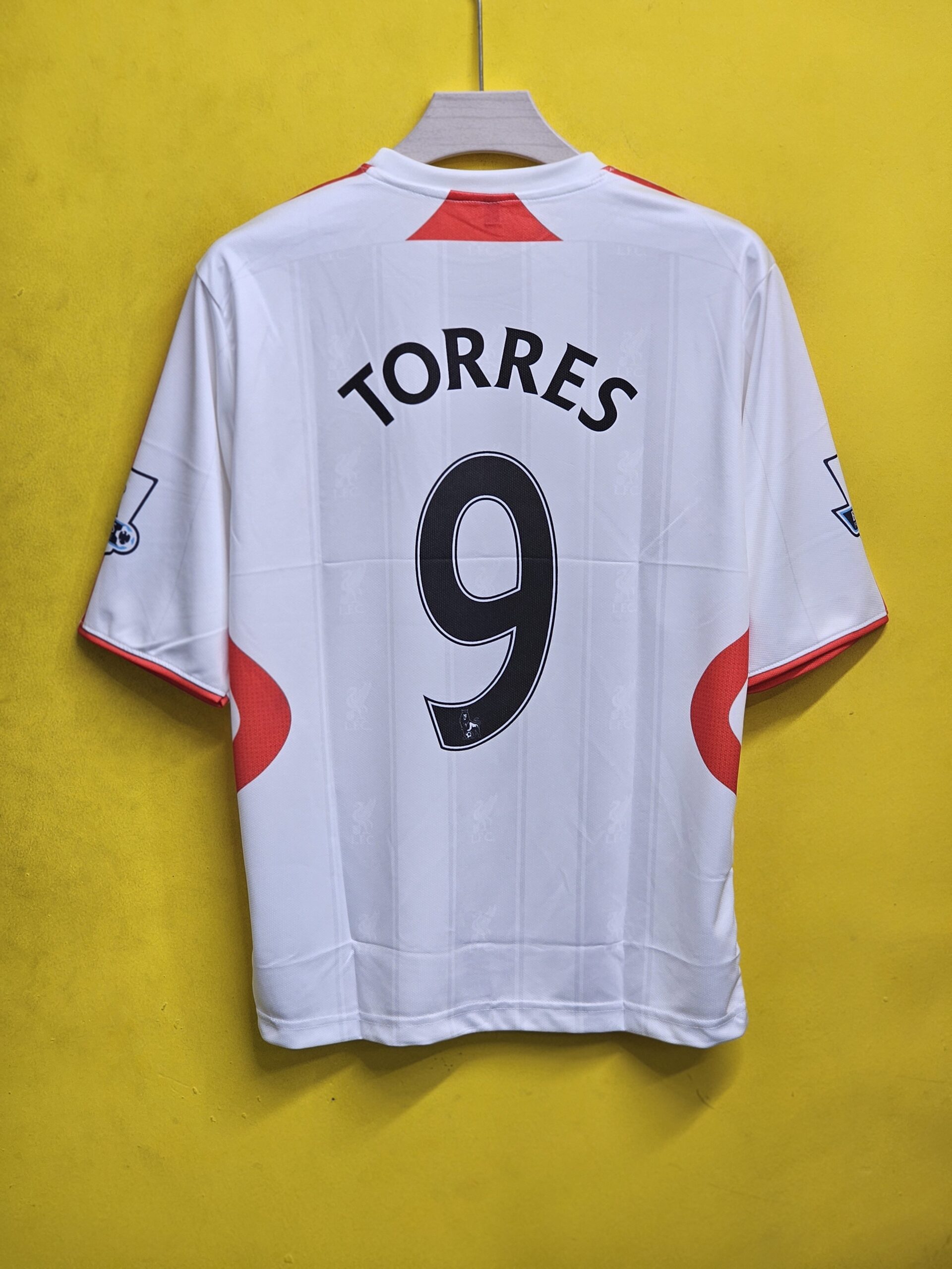 LIVERPOOL FC 2007-08 AWAY JERSEY EMBROIDERY FIVESLEEV - Image 4