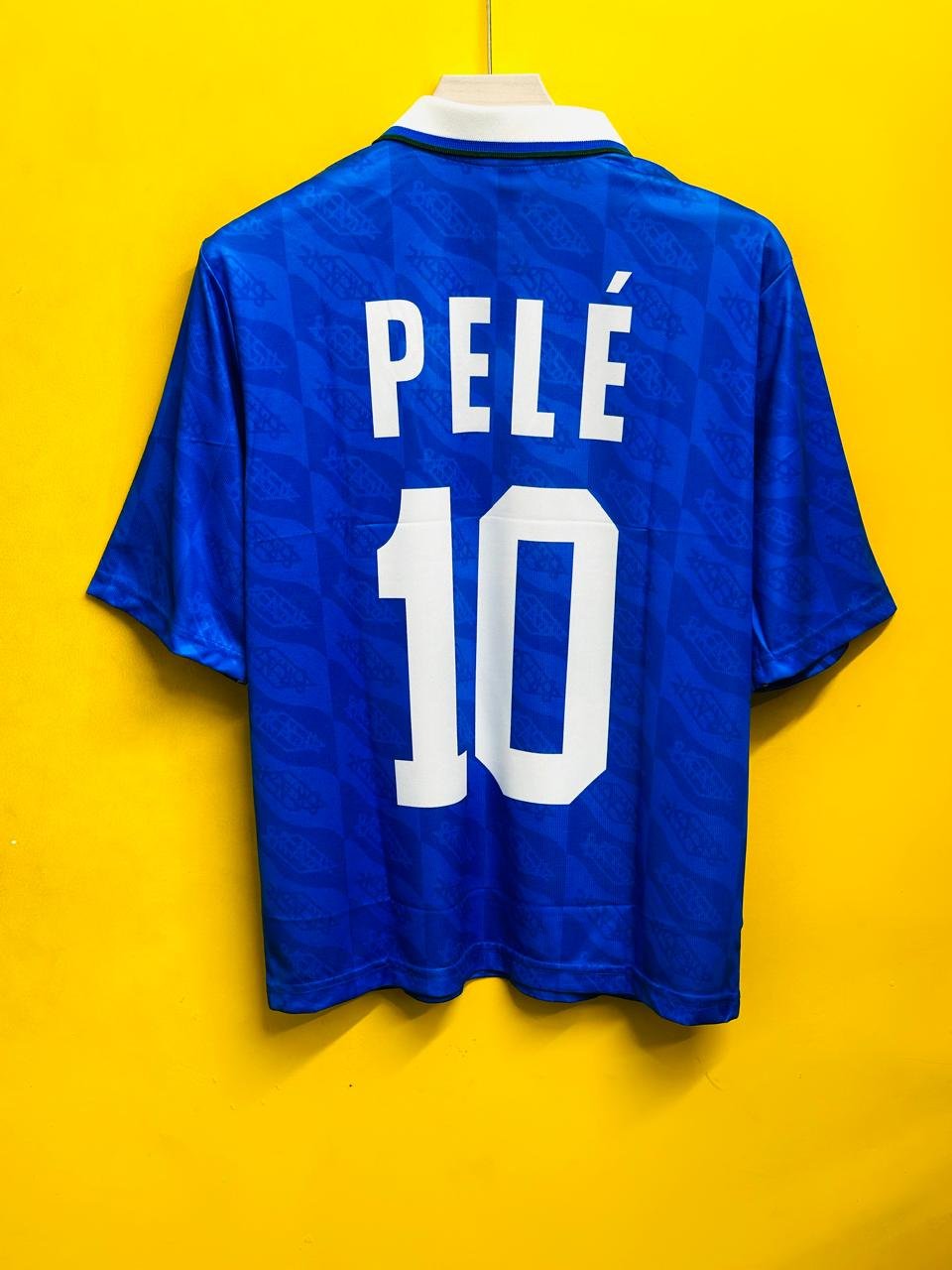 BRAZIL 1991-93 AWAY RETRO FIVE SLEEVE JERSEY PELE - Image 3
