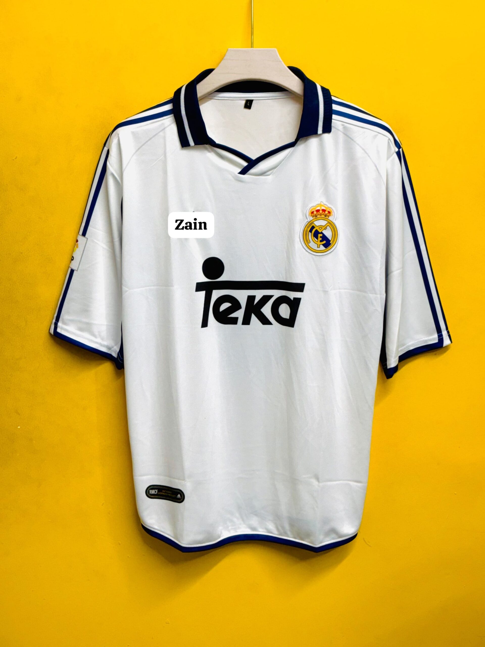 REAL MADRID 1998-2000 HOME RETRO FIVESLEEV JERSEY - Image 2