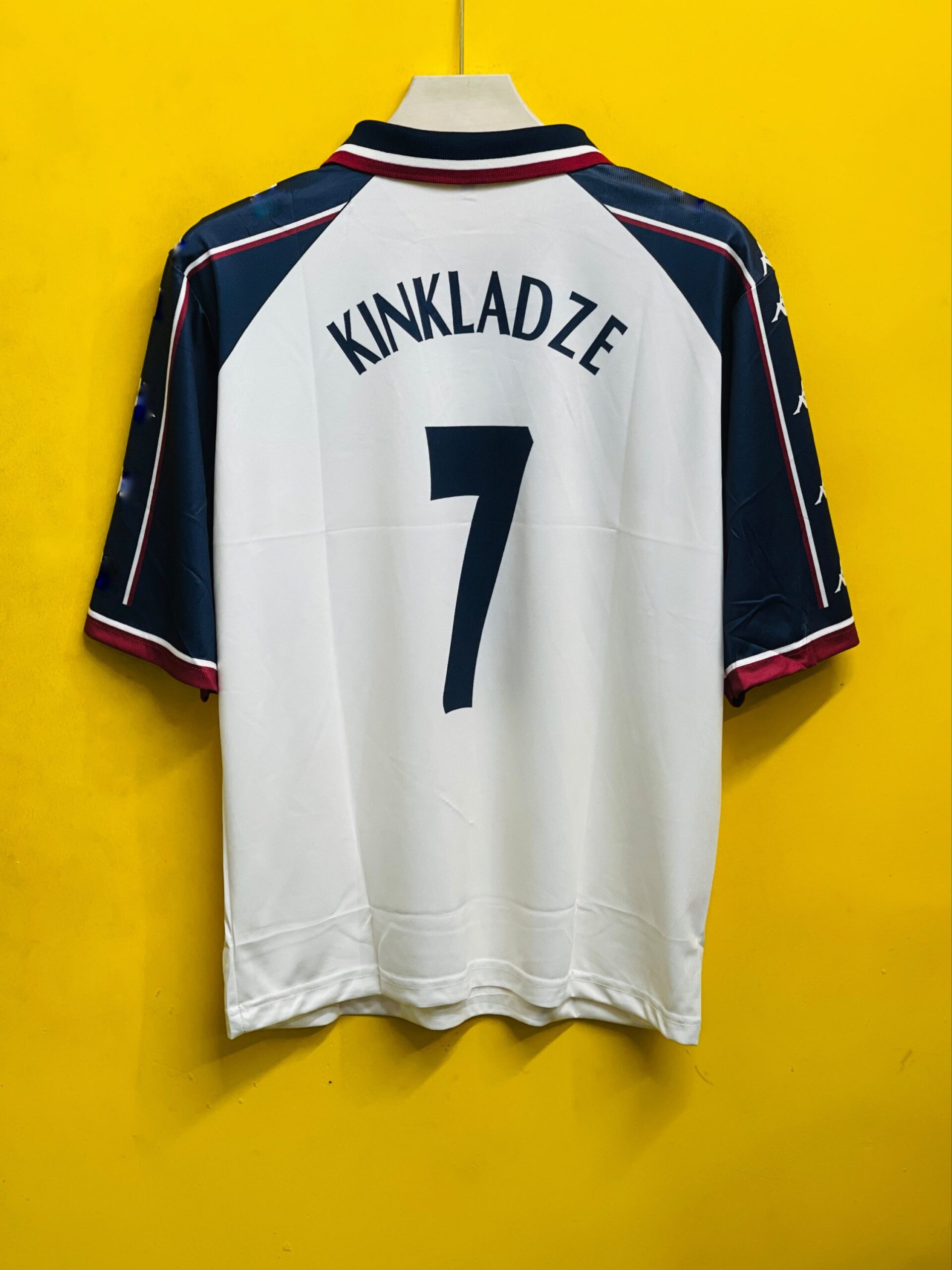 MAN CITY 1997-98 RETRO KINKLADZE (FIVESLEEV EMBROIDERY) - Image 4