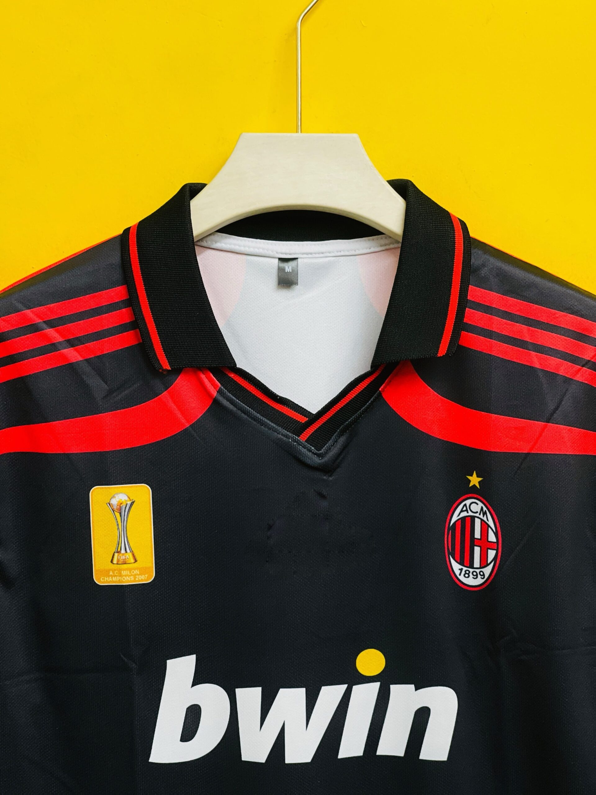 AC MILAN 2008-2009 THIRD BLACK KAKA FIVESLEEV - Image 3