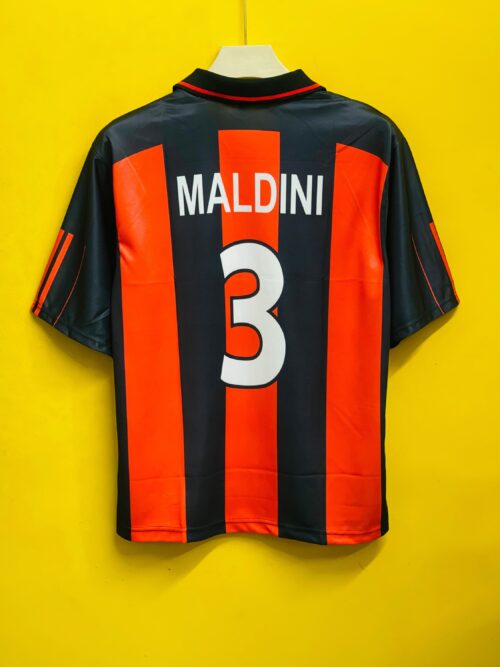 AC MILAN 1998-1999 HOME MALDINI FIVESLEEV