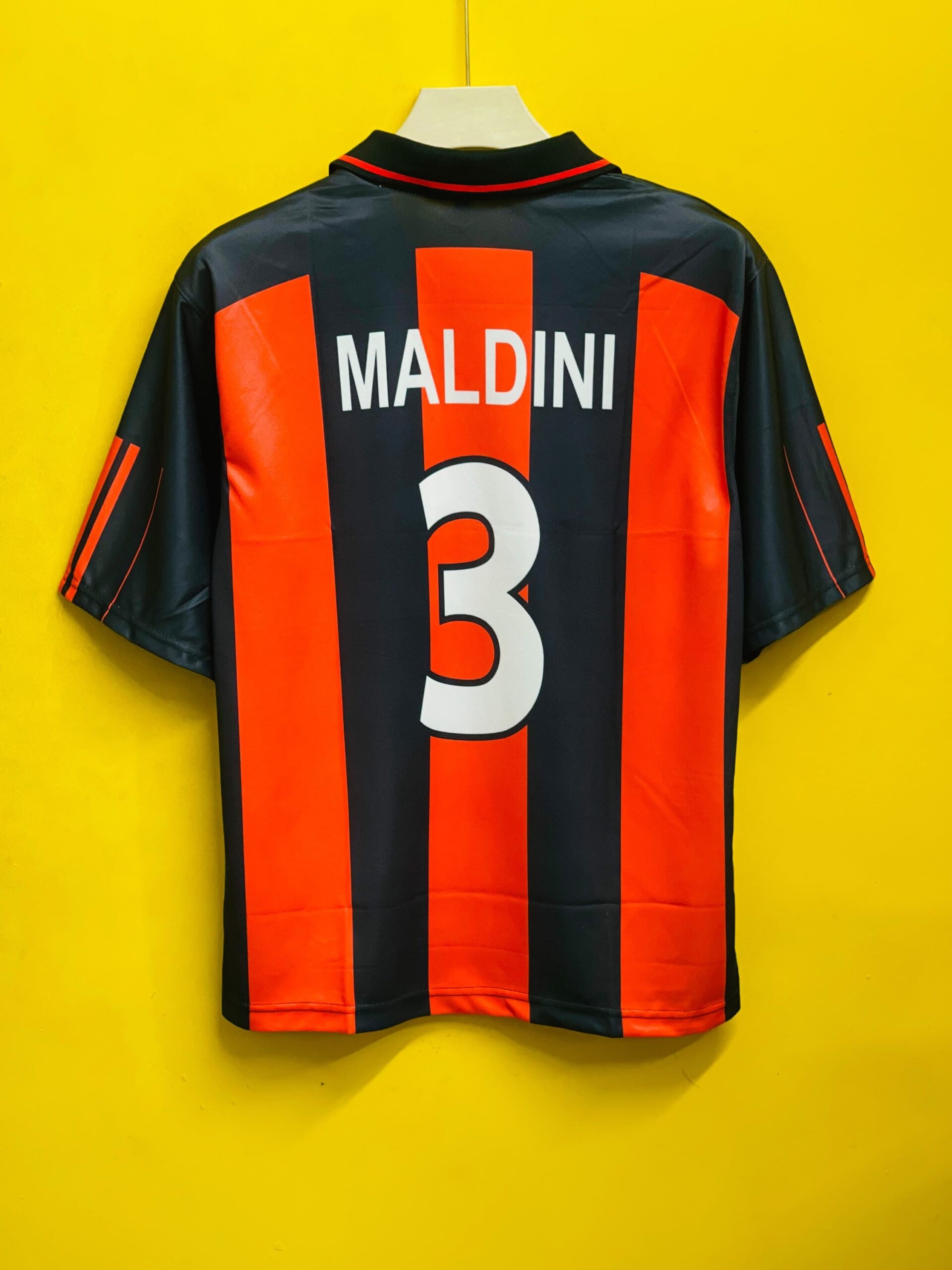 AC MILAN 1998-1999 HOME MALDINI FIVESLEEV