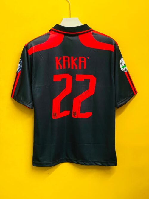 AC MILAN 2008-2009 THIRD BLACK KAKA FIVESLEEV