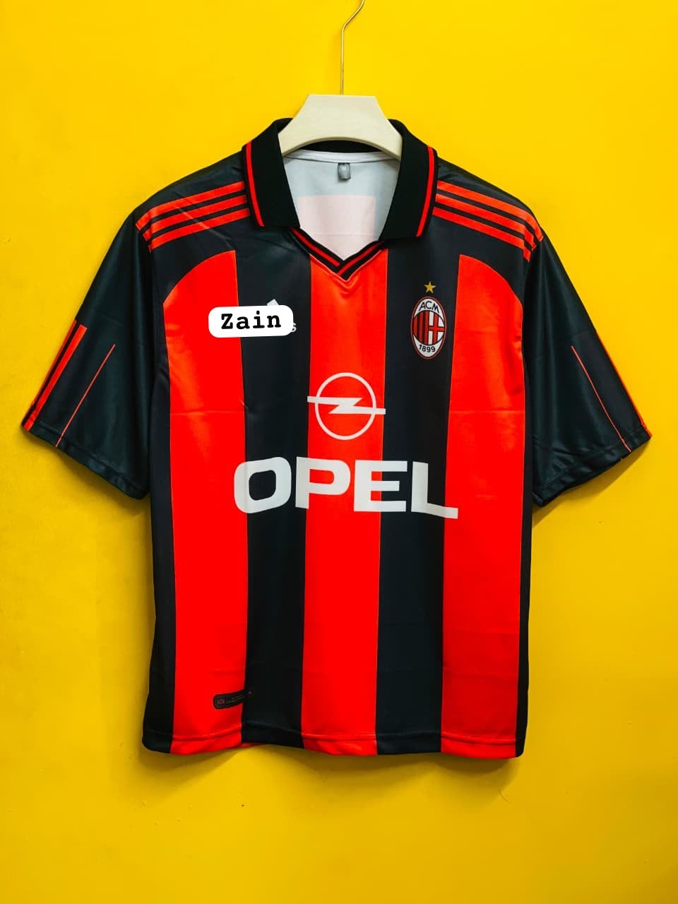 AC MILAN 1998-1999 HOME MALDINI FIVESLEEV - Image 3
