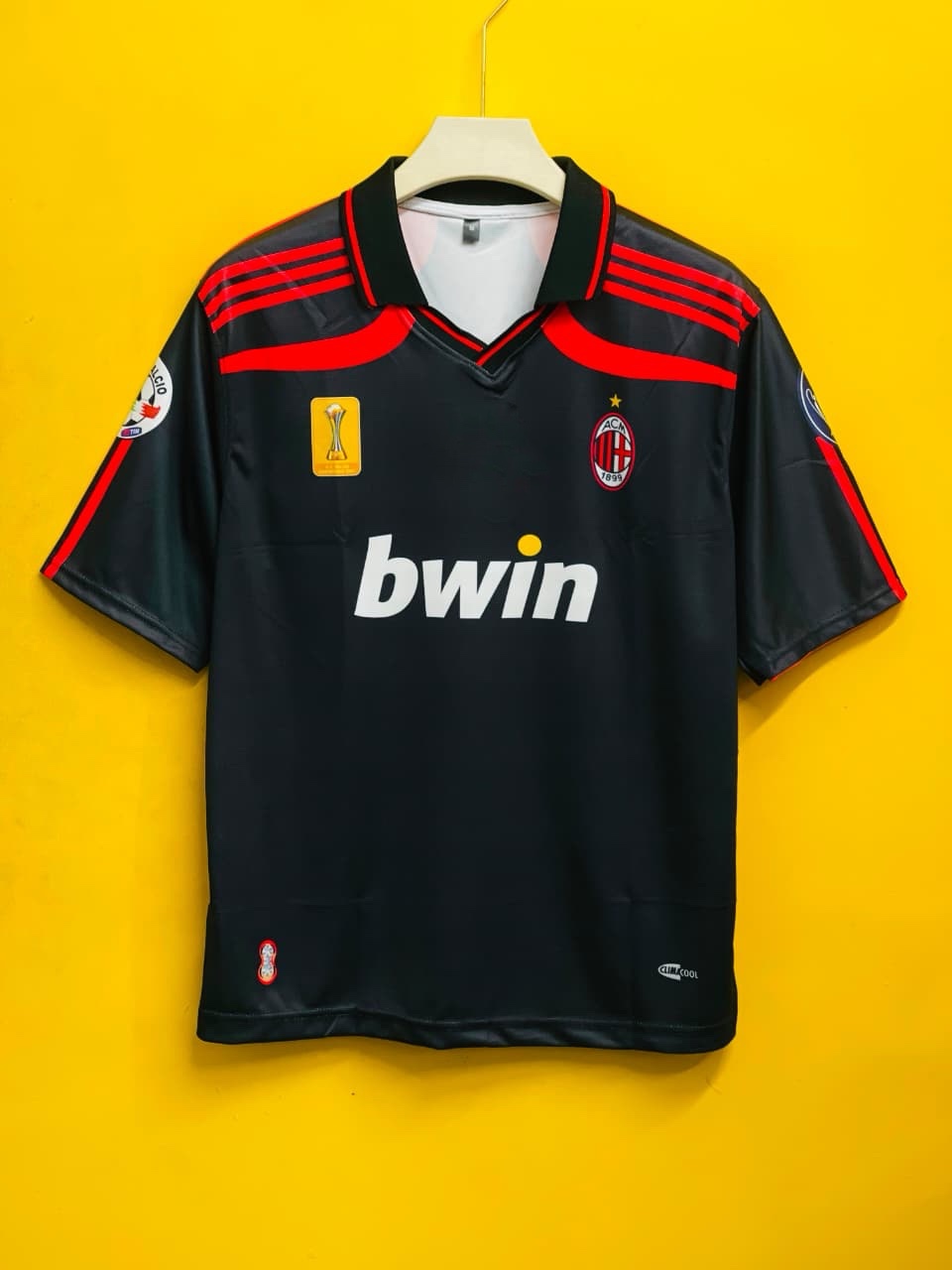 AC MILAN 2008-2009 THIRD BLACK KAKA FIVESLEEV - Image 2