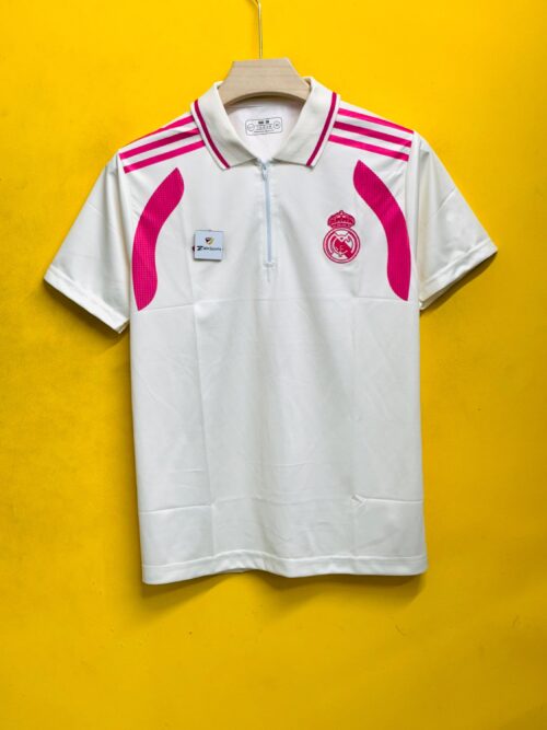 REAL MADRID POLO T-SHIRT MBAPPE PINK LINE (EMBROIDERY)