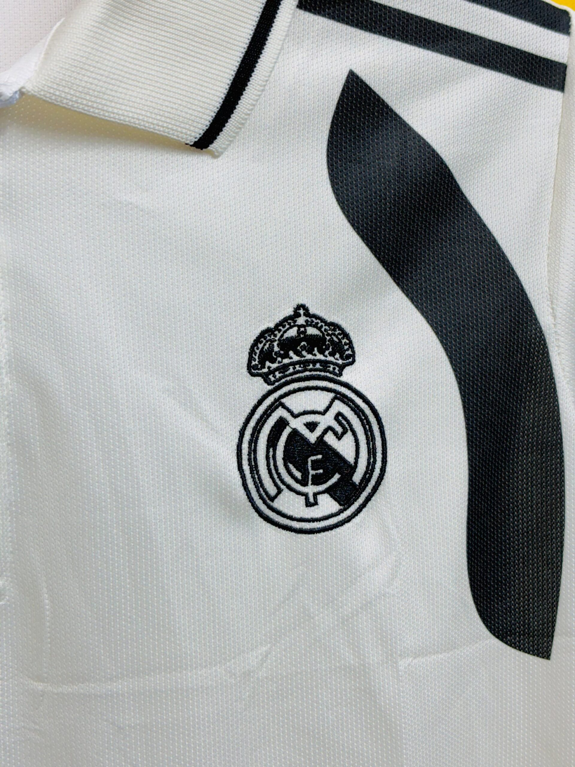 REAL MADRID POLO T-SHIRT MBAPPE BLACK LINE (EMBROIDERY) - Image 2
