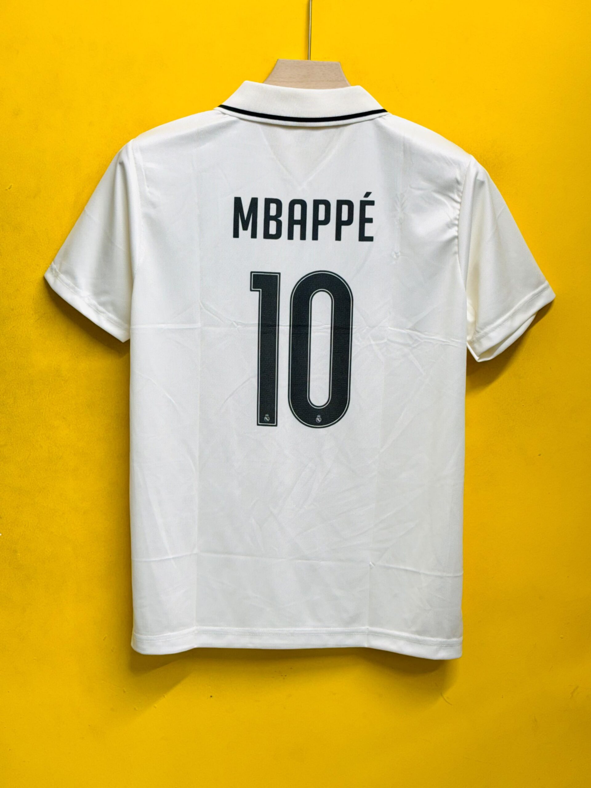 REAL MADRID POLO T-SHIRT MBAPPE BLACK LINE (EMBROIDERY) - Image 4