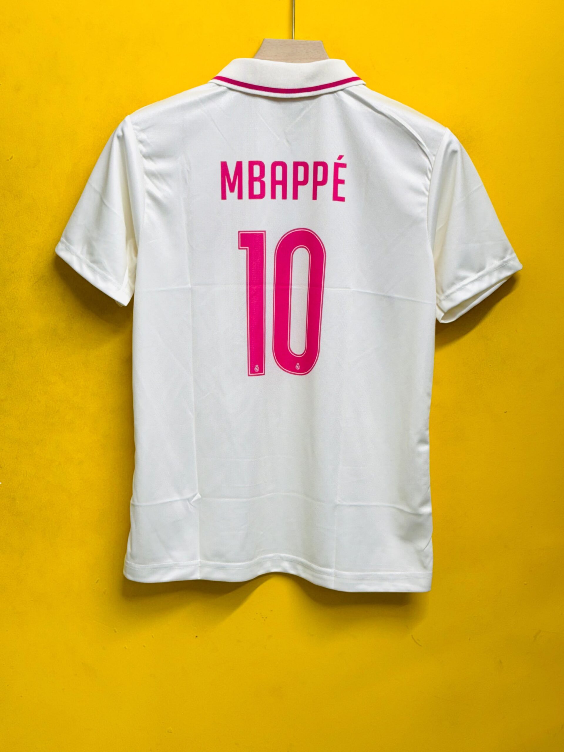 REAL MADRID POLO T-SHIRT MBAPPE PINK LINE (EMBROIDERY) - Image 4