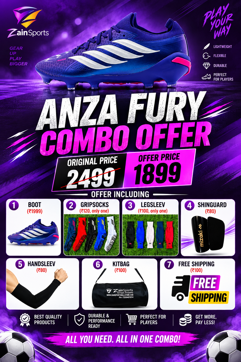 ANZA FURY PURPLE COMBO OFFER✅ - Image 2