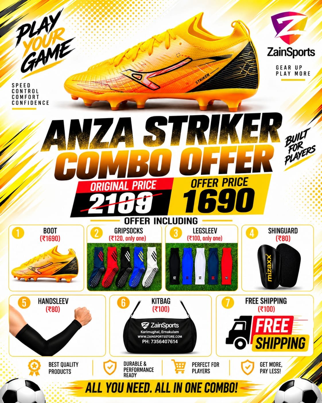 ANZA STRIKER YELLOW COMBO - Image 2