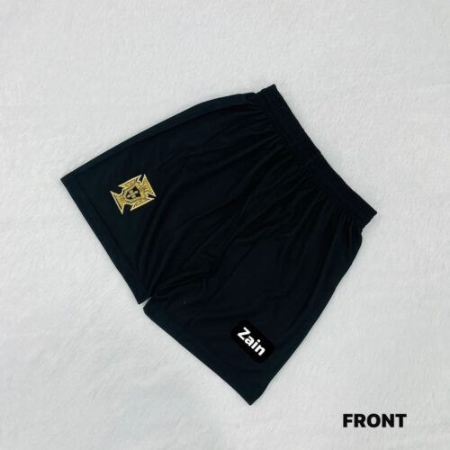 PORTUGAL BLACK SUBLIMATION EMBROIDERY SHORTS