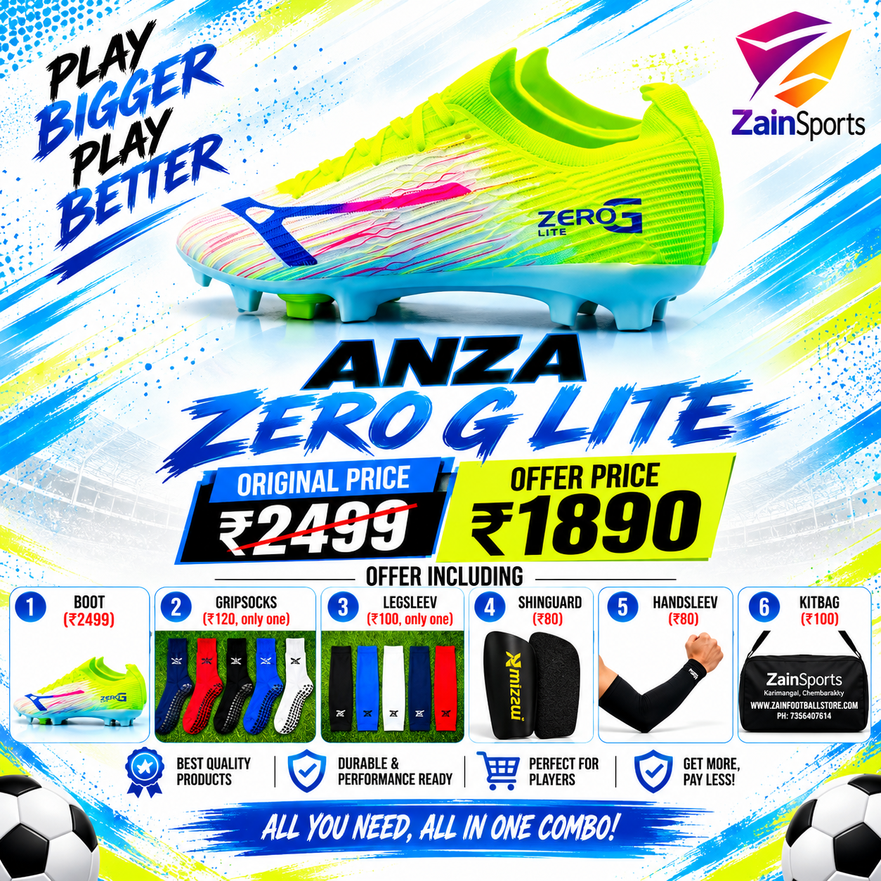 ANZA ZERO G LITE GREEN COMBO - Image 3