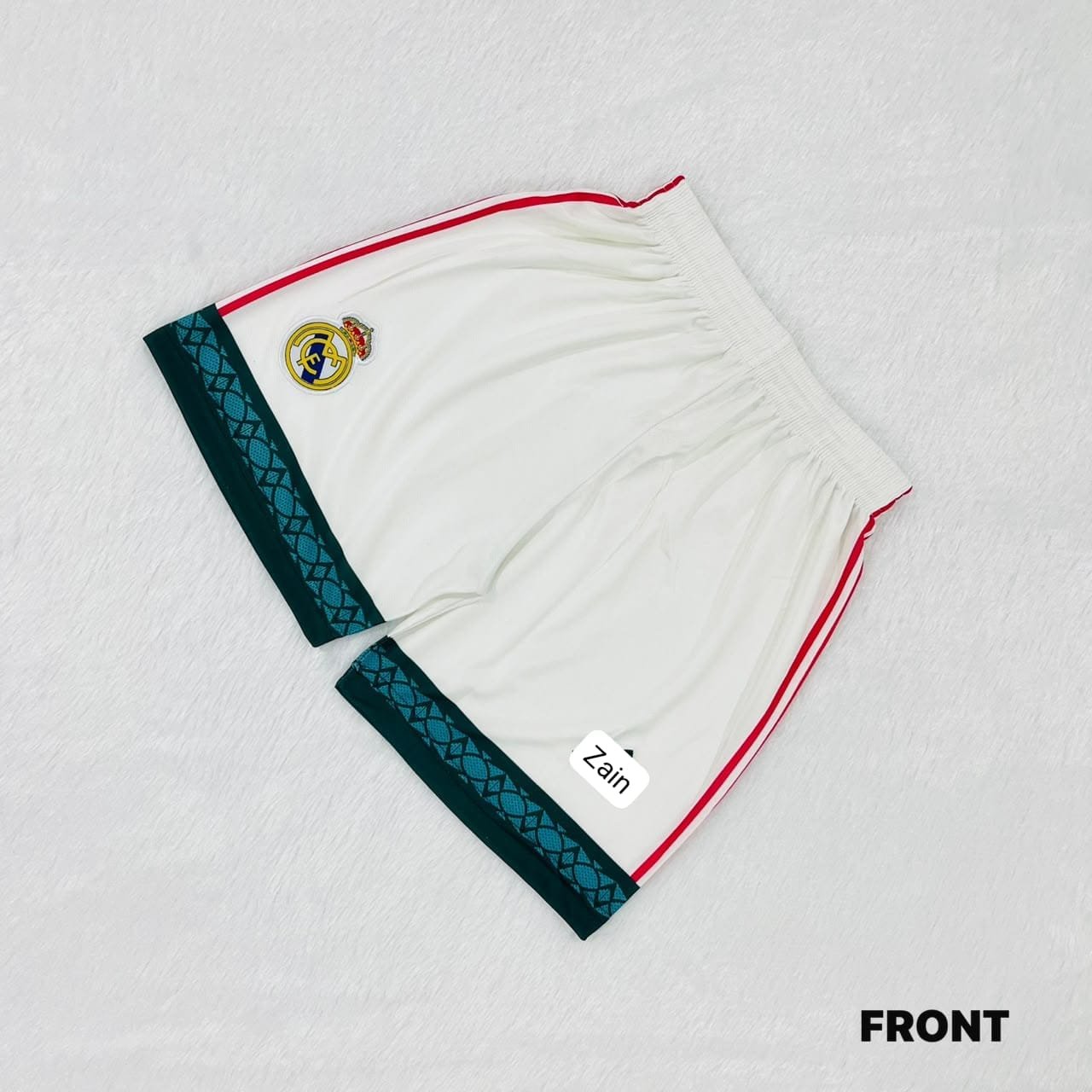 REAL MADRID HOME SUBLIMATION EMBROIDERY SHORTS
